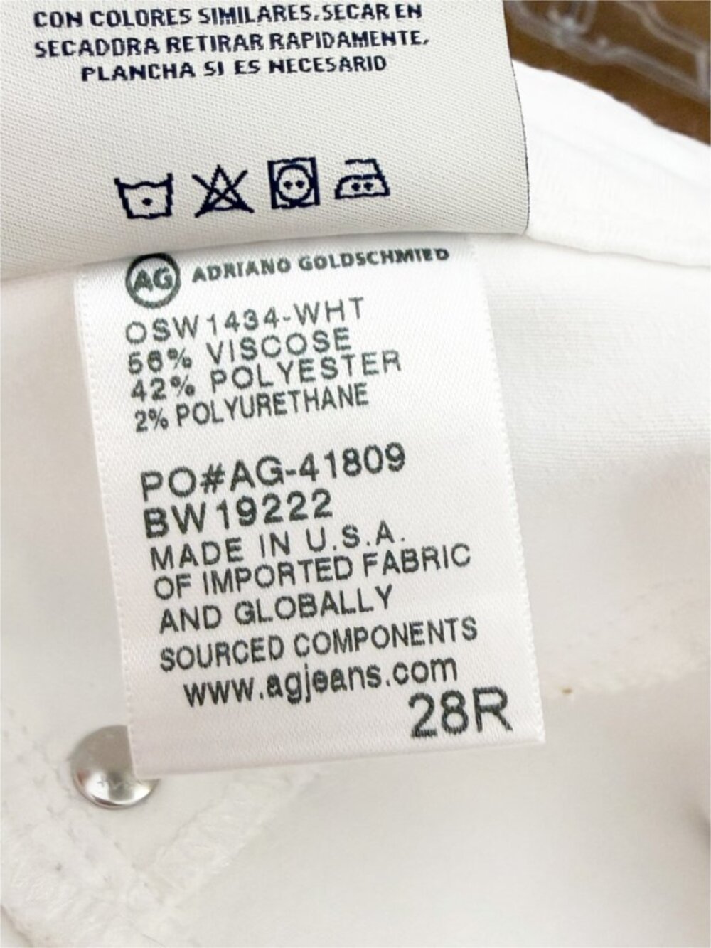 AG Adriano Goldschmied Prima Crop White Ankle & Cropped Jeans “cigarette leg” 28 - Picture 11 of 16